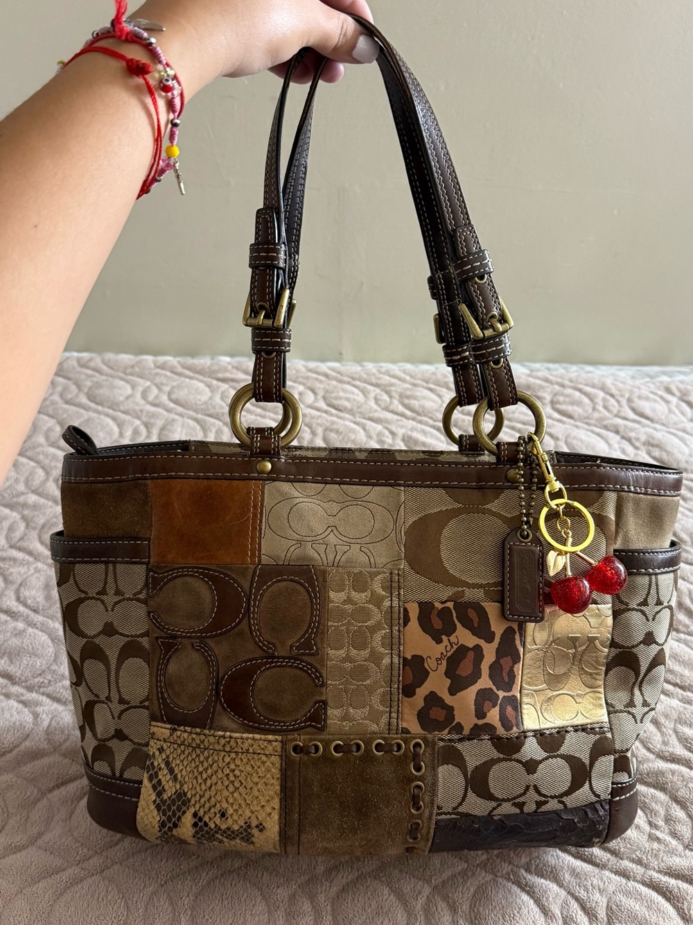 2007 Brown Coach patchwork bag